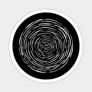 Round Circular Swirl Illustration Magnet